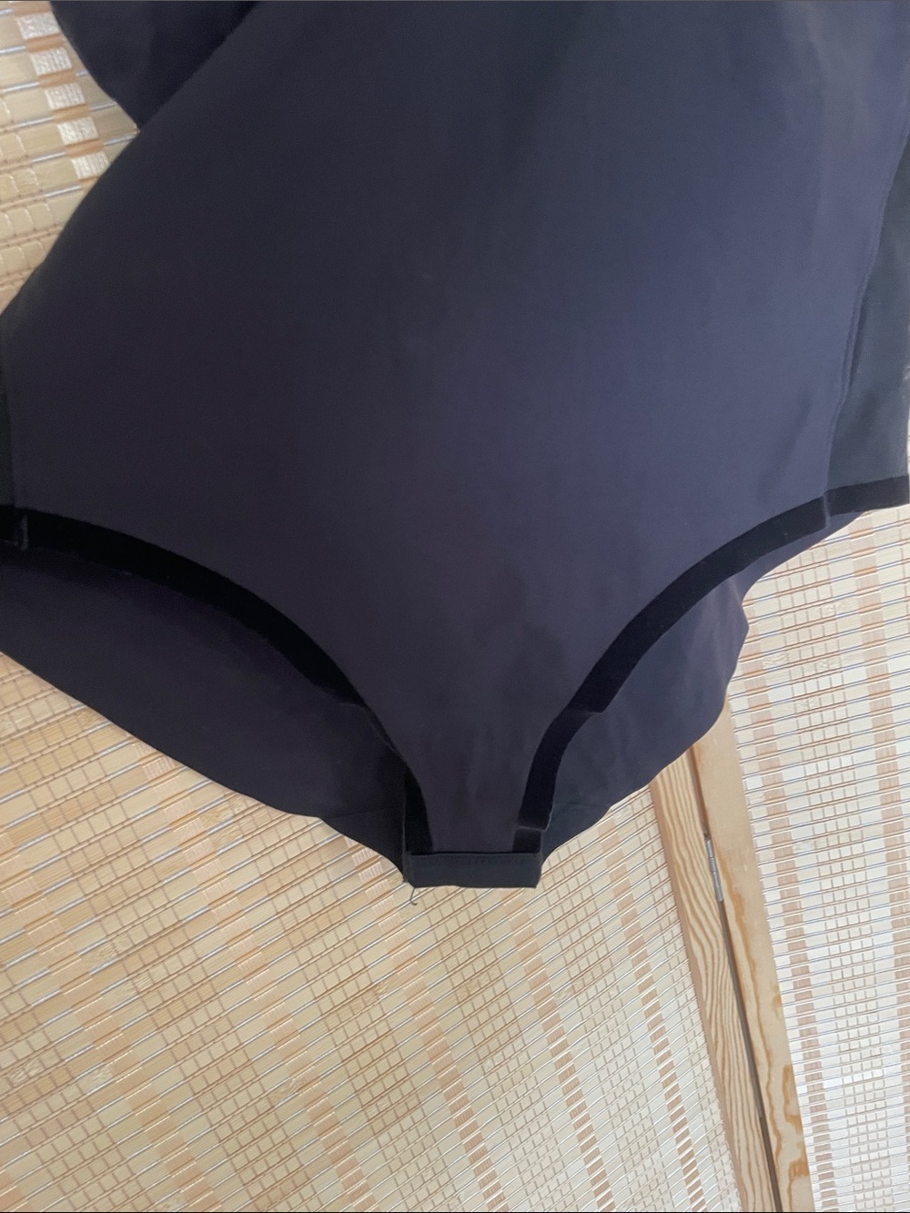 Ashley Graham x Knix Black One-Piece Deep V-Neck Mesh Bodysuit - Picture 5 of 12